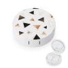 MUMEHAZ Contact Lens Case with Cleaner Washer Contact Lenses Applicator Removal Tool Kit for Daily Outdoor (80s Pink Rose Gold Geometric) view 1