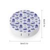 MUMEHAZ Portable Contact Box Travel Contact Lens Case Holder with Mirror Solution Bottle for Daily Makeup (Blue Chinoiserie) view 2