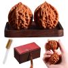 Jade Walnuts, Chinese Walnuts Fidget 2pcs Chinese Exercise Walnuts with Gift Box & Brush Traditional Stress Relief Hand Fidget for Relaxation & Focus (Type C, 39-40mm) view 1