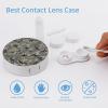 MUMEHAZ Contact Lens Cleaner Army Camouflage 3D Print Art Travel Size Portable Contact Case with Mirror Solution Bottle view 3