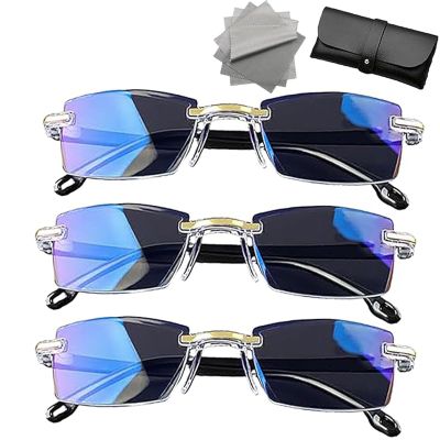 2026 New Sapphire High Hardness Anti-Blue Progressive, Auto Focus Glasses Self Adjusting, Intelligent Dual Focus Glasses (3pcs)