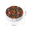 MUMEHAZ Contact Lenses Applicator Removal Tool Kit with Mirror Solution Bottle Trippy Colorful Skull WeedLeaf Leaves Travel Contact Lens Case Holder view 2