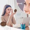 MUMEHAZ Contact Lenses Applicator Removal Tool Kit with Mirror Solution Bottle Trippy Colorful Skull WeedLeaf Leaves Travel Contact Lens Case Holder view 4