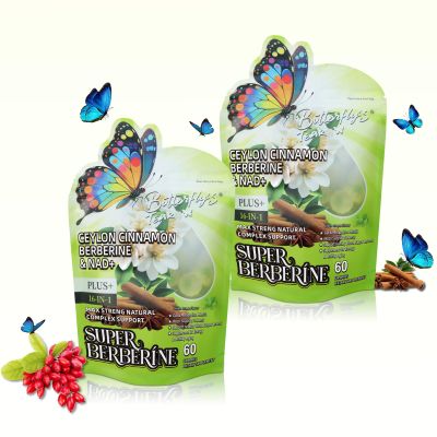 BUTTERFLY'S TEAR Berberine Supplement Gummies Support Healthy Metabolism with Ceylon Cinnamon, Turmeric, Green Tea, Vegan, Non-GMO, Gluten-Free - Green Grape Flavor (2 Pack 120 Chew)