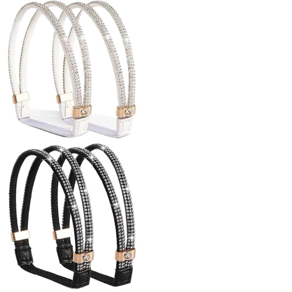 15 Pair Women High Heel Bundle - Anti-Skid Ankle Hold Straps with Adjustable Triangle Shoe Laces(White)