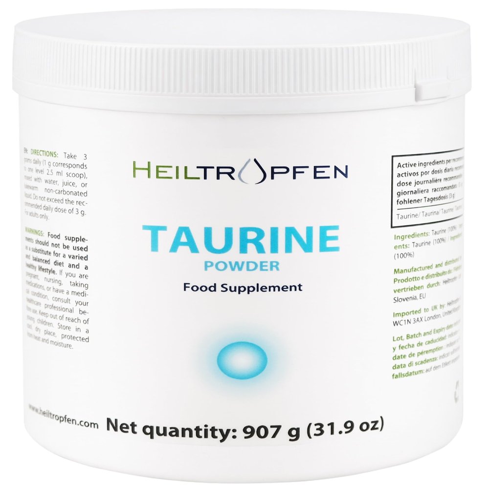 Heiltropfen Taurine Powder | 2 lb - 907 g | 100% Pure Powder | Unflavored | Single Ingredient | Capsule-Free | Dietary Supplement