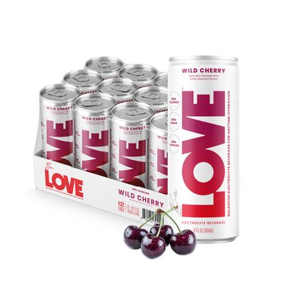 Be LOVE Electrolyte Drink Still & Non-Carbonated, Subtle Hint of Flavor Zero Sugar, Zero Calories, Zero Caffeine Preservative Free Sodium, Magnesium & Potassium for Daily Hydration Non-GMO, Vegan 12 fl oz (Pack of 12, Wild Cherry)