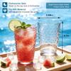 AKMQYM Shatterproof Plastic Drinking Glasses, 18 oz Reusable Tumbler Cups Set of 8, BPA Free Unbreakable Plastic Cups, Dishwasher Safe for Daily Use, Party, Kitchen, Transparent view 4