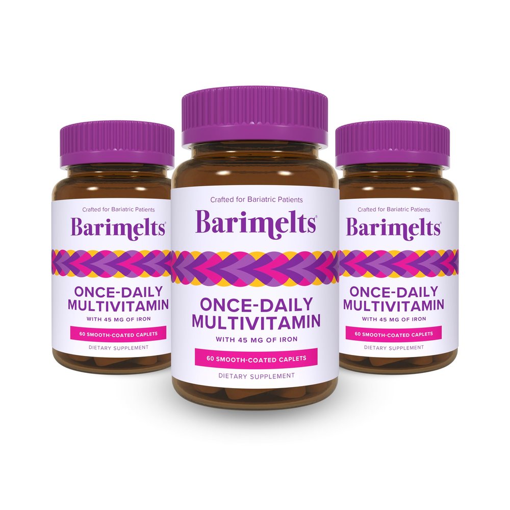BariMelts Once Daily Bariatric Multivitamin with Iron, 180 Easy-Swallow Caplets (6-Month Supply), Multivitamin for Women, Multimineral Complex, Supports Nutrition After Bariatric Surgery