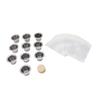 10PCS Refillable Coffee Capsules Cup, Stainless Steel Reusable Coffee Pods with Aluminum Foil Lids and Filter Paper for Machines view 2