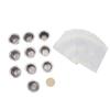 10PCS Refillable Coffee Capsules Cup, Stainless Steel Reusable Coffee Pods with Aluminum Foil Lids and Filter Paper for Machines view 3