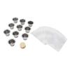 10PCS Refillable Coffee Capsules Cup, Stainless Steel Reusable Coffee Pods with Aluminum Foil Lids and Filter Paper for Machines view 4