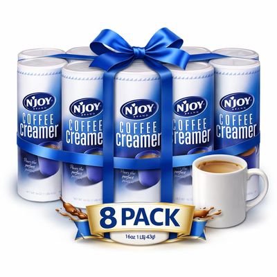 N'JOY Coffee Creamer, Original, 16 oz Canister, 8 Pack, Non-Dairy Powder