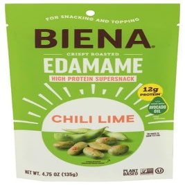 Biena Roasted Edamame Lime Chili 4.75 oz (Pack of 8)