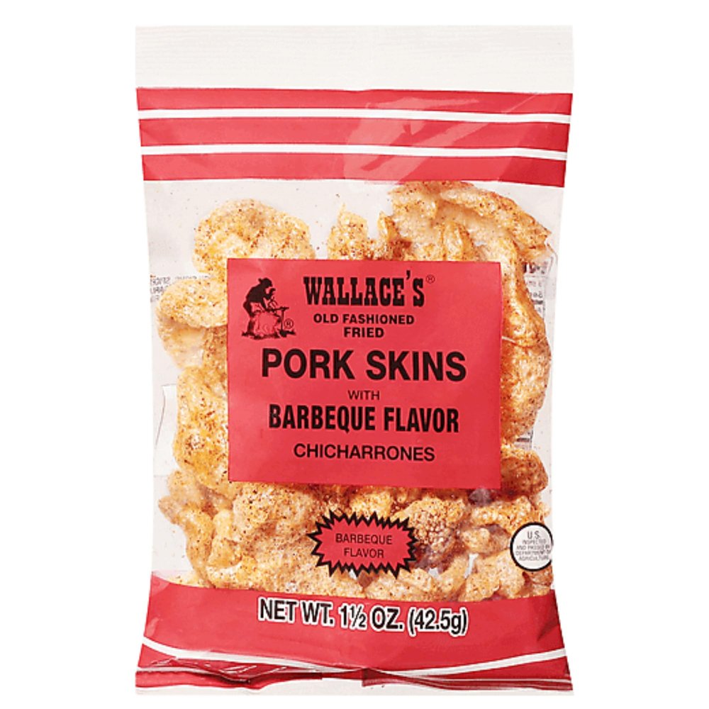 Wallace's Old Fashioned Fried Pork Skins (24 Count, Barbeque)