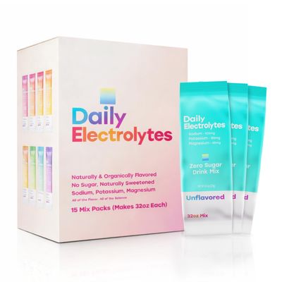 Daily Electrolytes Jumbo Sticks Electrolytes Powder Packets 7 Flavors Sugar Free Hydration Packets Electrolyte Liquid Daily IV Drink Mix with Himalayan Pink Salt