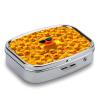 Rubber Ducky Pill Box 2 Compartment Portable Travel Pill Case with Mirror Square Metal Medicines Storage Container Pocket Medicine Box to Hold Vitamins Fish Oil view 4