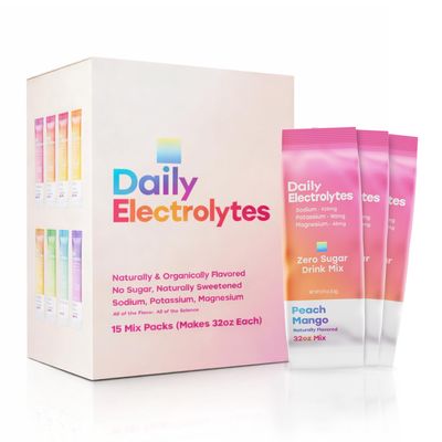 Daily Electrolytes Jumbo Sticks Electrolytes Powder Packets 7 Flavors Sugar Free Hydration Packets Electrolyte Liquid Daily IV Drink Mix with Himalayan Pink Salt