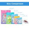 Aspire 100 PCS Resealable Mylar Zip Bags, Clear Window Small Vinyl Zip Bags-Gradient Purple-4.7"x7" view 2