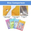 Aspire 100 PCS Resealable Mylar Zip Bags, Clear Window Small Vinyl Zip Bags-Gradient Purple-4.7"x7" view 3