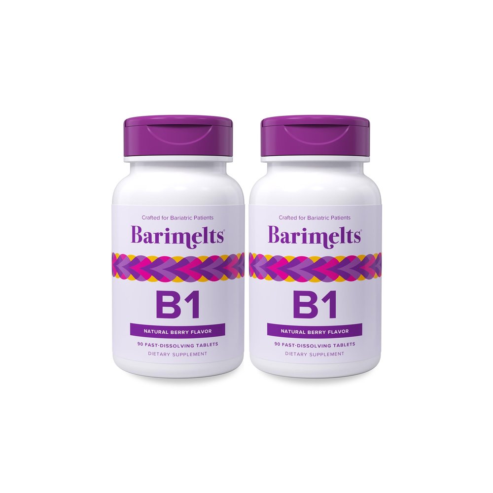 BariMelts Vitamin B1, 180 Fast-Dissolving Tablets (6-Month Supply), Sugar-Free Bariatric Vitamins for Women, Natural Berry Flavor