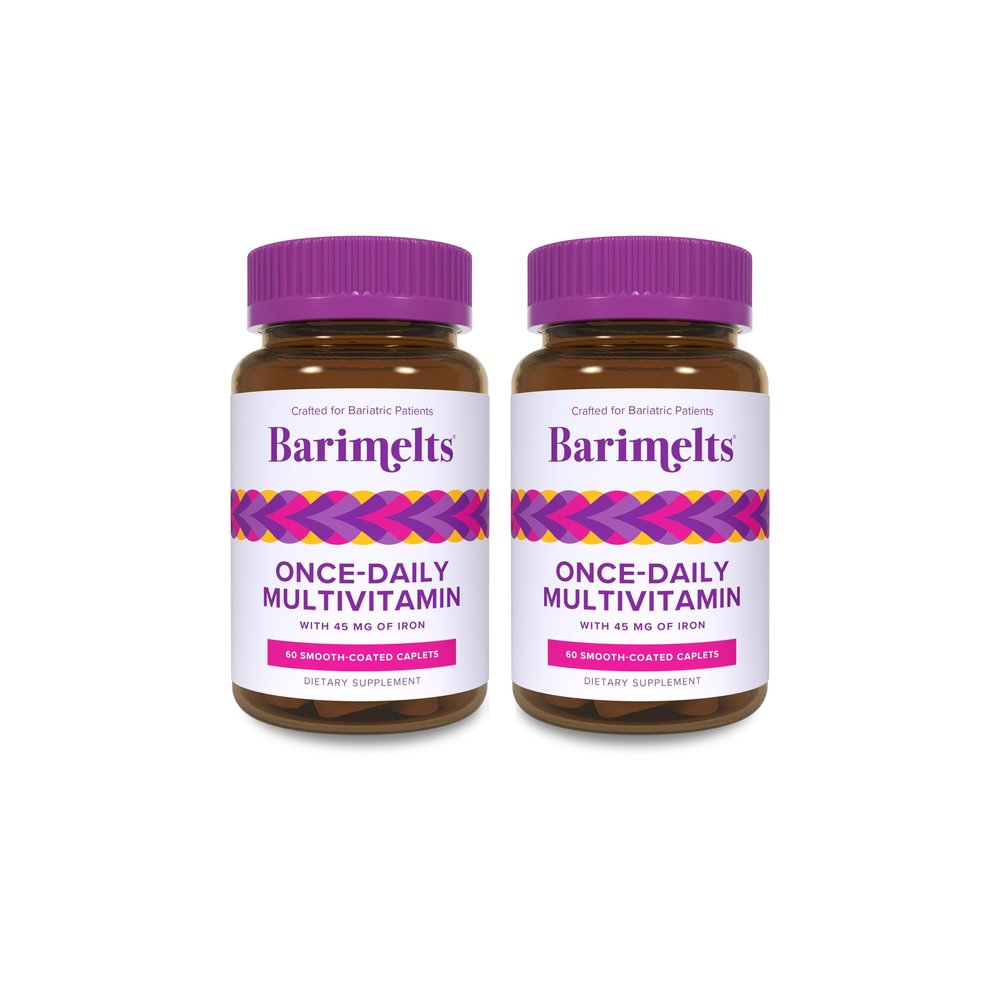 BariMelts Once Daily Bariatric Multivitamin with Iron, 120 Easy-Swallow Caplets (4-Month Supply), Multivitamin for Women, Multimineral Complex, Supports Nutrition After Bariatric Surgery