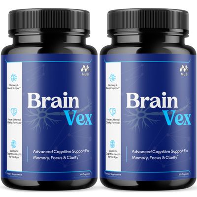 (2 Pack) Brain Vex Capsules, BrainVex Pills with All Natural Ingredient, Advanced BrainVex Capsules Overall Health and Wellness Vitamin Supplement Formula for Max Strength Multivitamins (120 Capsules)