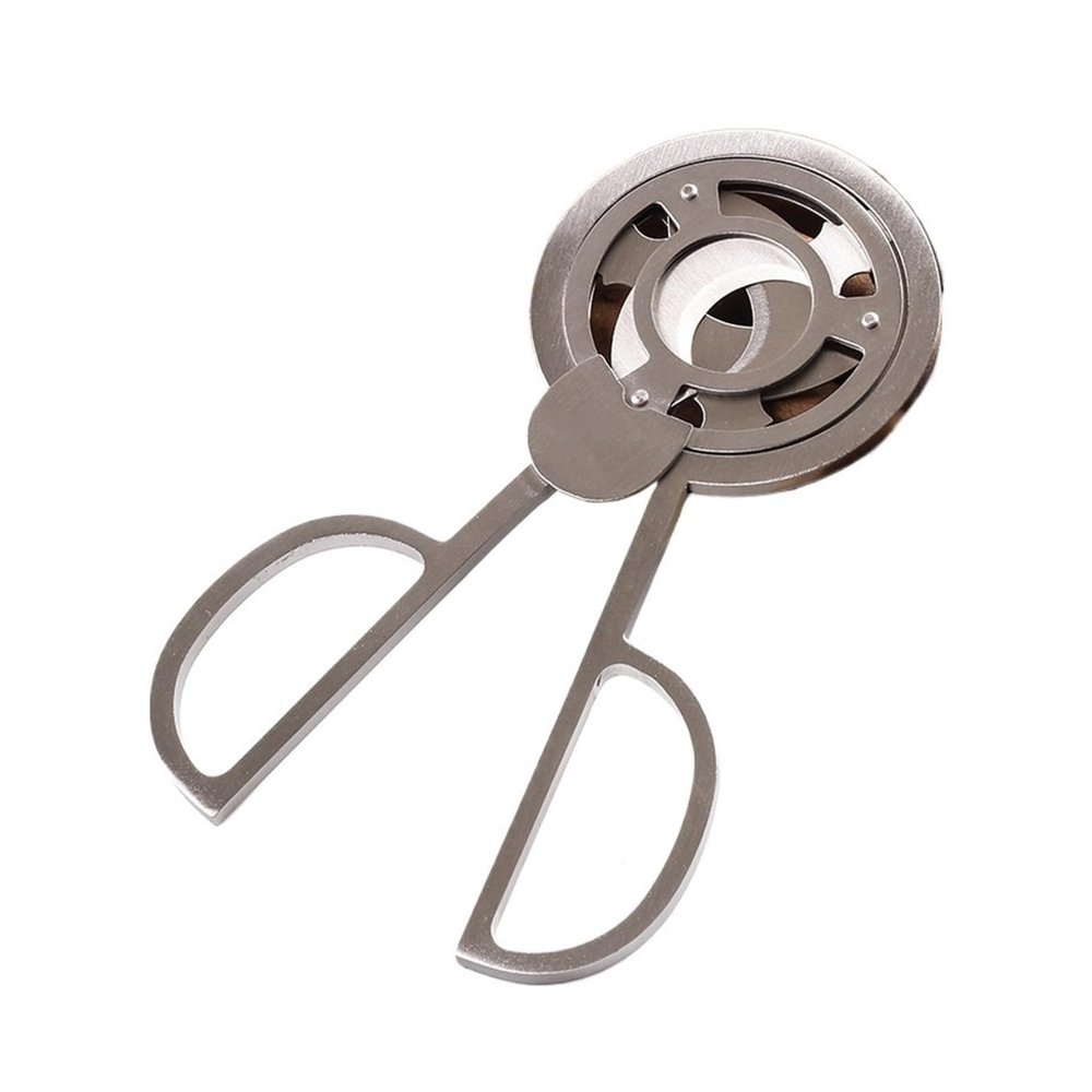 AHGDDA Stainless Steel Cigar Cutter, Triple Blade Windmill Design, Precision Guillotine Scissors for Large Ring Gauge, Gold and Silver(A)