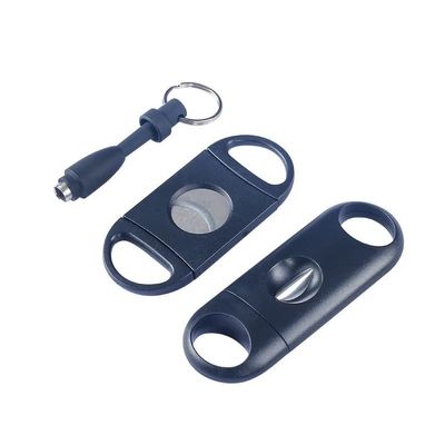 EAMOM Cigar Cutter Set Three-Piece Cigar V Cutter Puncher Double-Blade Guillotine Cutter Cigar Accessories Tool Gift for Smokers