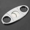 EAMOM Stainless Steel Cigar Cutter, Manual Double Blade Guillotine, Metal Cutting Tool, Silver view 4