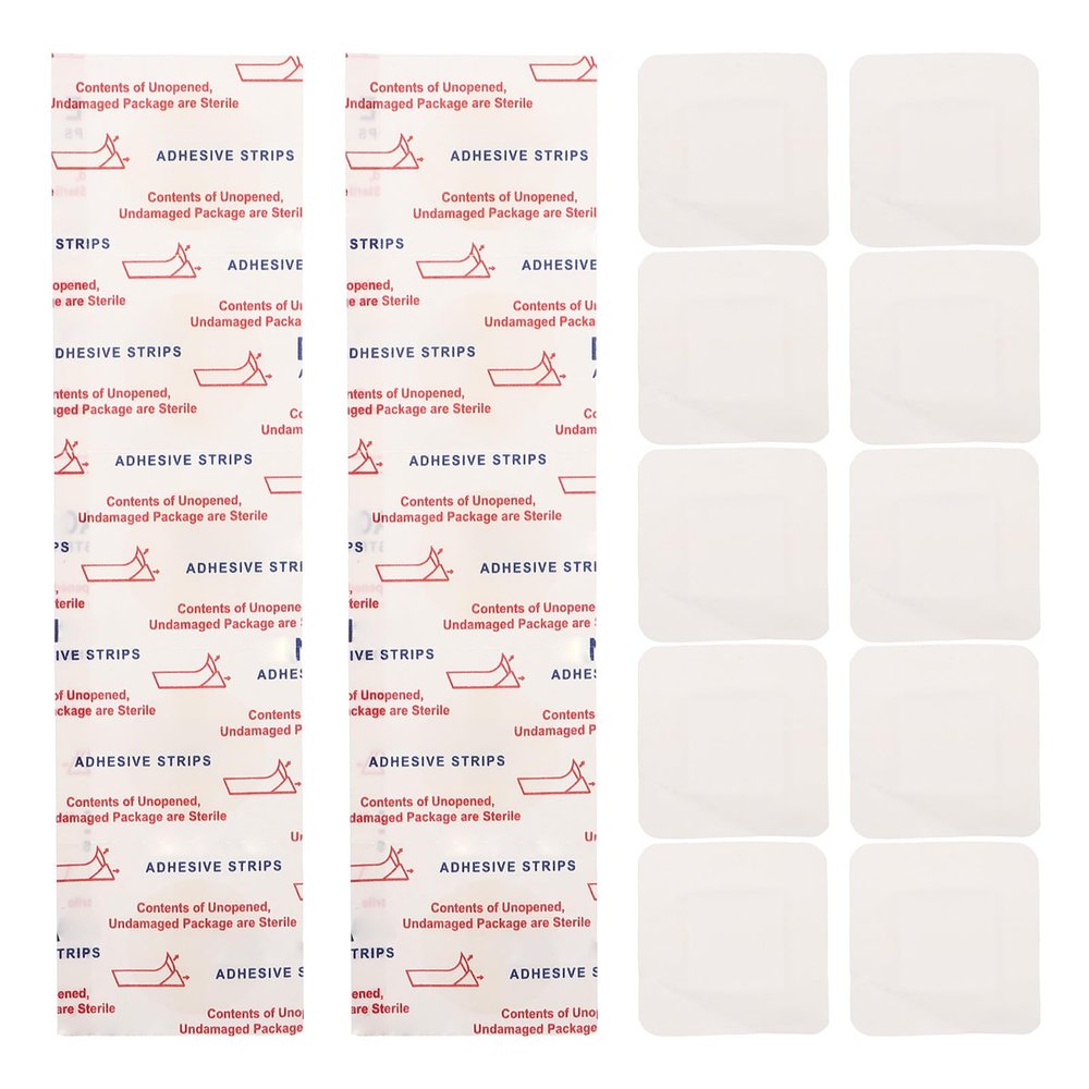 LOORGVEL 100pcs Square Clear Bandages: Gentle Breathable Wound Dressing Tape - Transparent Adhesive Bandage for Scar Prevention - Outdoor Travel Essentials
