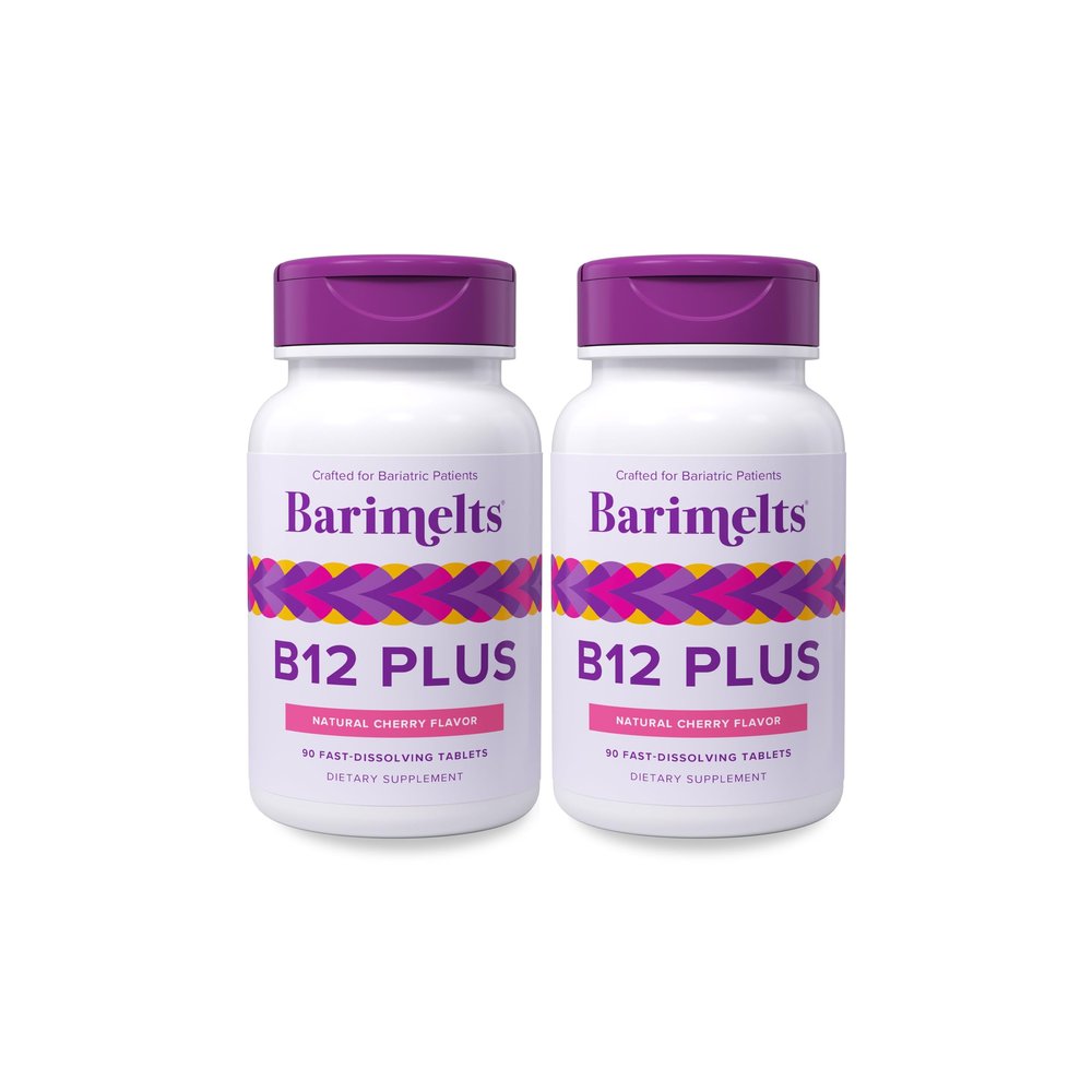 BariMelts Vitamin B12 Plus, 180 Fast-Dissolving Tablets (6-Month Supply), Sugar-Free Bariatric Vitamins for Women, Includes B12, B6, Folate and Biotin, Natural Cherry Flavor