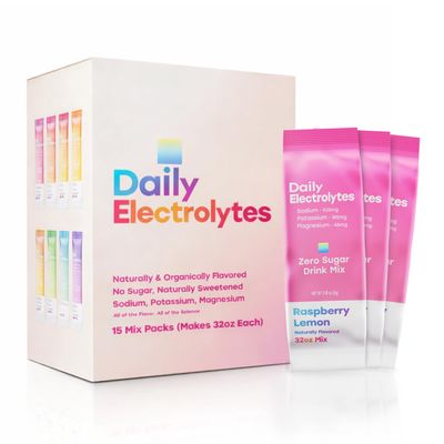 Daily Electrolytes Jumbo Sticks Electrolytes Powder Packets 7 Flavors Sugar Free Hydration Packets Electrolyte Liquid Daily IV Drink Mix with Himalayan Pink Salt