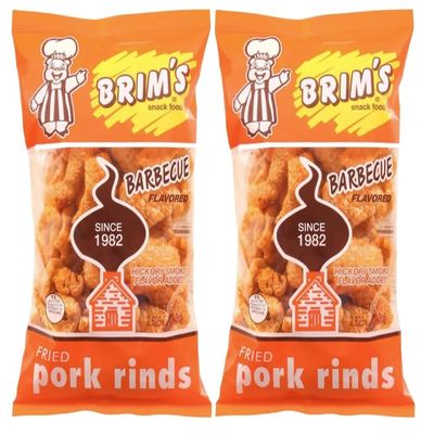 Brim's Barbecue Flavored Fried Pork Rinds (2 Pack)