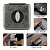 AHGDDA Professional 4-in-1 Cigar Cutter Tool, Precision V-Cut and Flat Clipper with Foldable Holder, Artistic Patterned Metal Accessory, Multi-Functional Handheld Tool(D) view 2