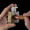 AHGDDA Professional 4-in-1 Cigar Cutter Tool, Precision V-Cut and Flat Clipper with Foldable Holder, Artistic Patterned Metal Accessory, Multi-Functional Handheld Tool(D) view 3