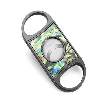 AHGDDA Cigar Cutter Portable Travel Stainless Steel Shell Pattern Slicer Metal Scissors 24K Gold Plated Tool(D)