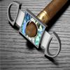 AHGDDA Cigar Cutter Portable Travel Stainless Steel Shell Pattern Slicer Metal Scissors 24K Gold Plated Tool(D) view 4