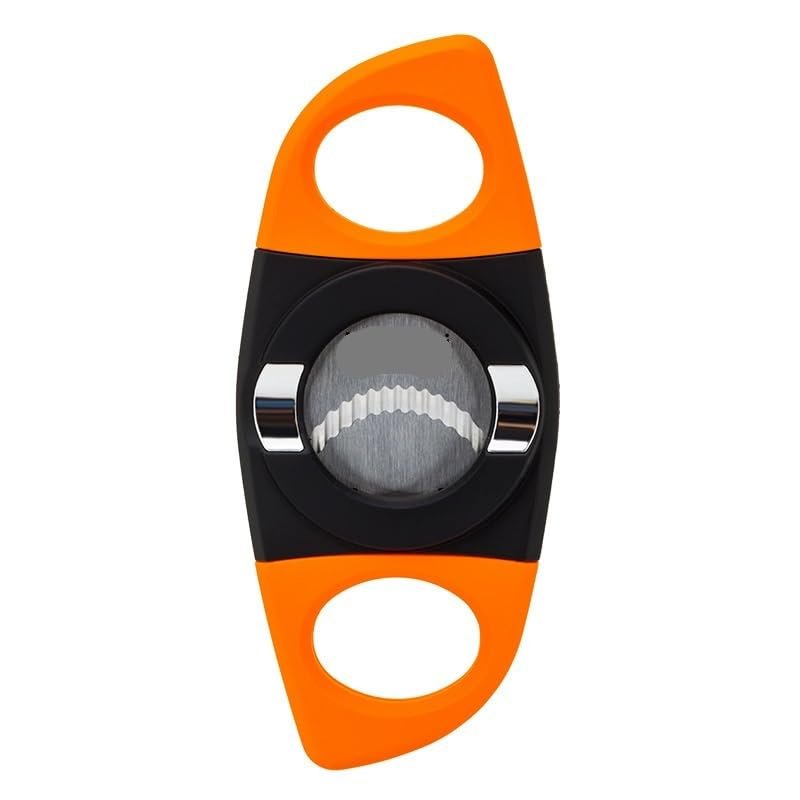 AHGDDA Cigar Cutter Guillotine, 28mm Large Caliber Serrated Blade, Metal Portable Manual Pocket Tool Set(B)