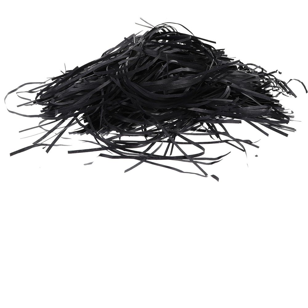 ARTIBETTER Shredded Tissue Paper Crinkle Cut Paper 500g Black Package Grass for Boxes Basket Decoration Wedding Party Supplies
