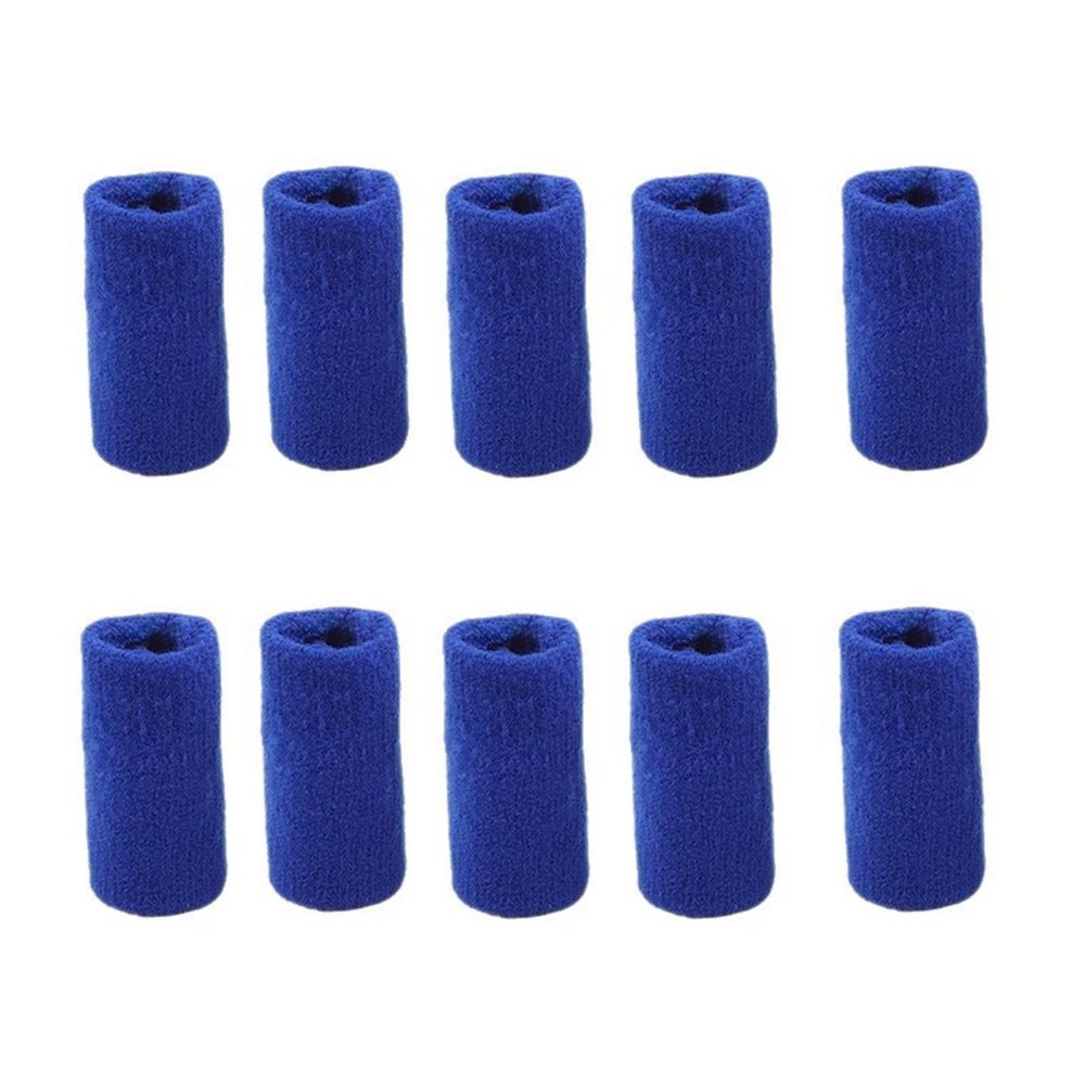 10Pcs Sports Finger Sleeves Arthritis Pain Relief Compression Finger Brace Splint Basketball Volleyball Training Elastic Support Protector for Sports Basketball Baseball Royal Blue