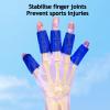 10Pcs Sports Finger Sleeves Arthritis Pain Relief Compression Finger Brace Splint Basketball Volleyball Training Elastic Support Protector for Sports Basketball Baseball Royal Blue view 3