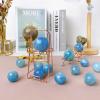 Aquamarine Crystal Ball with Wooden Stand, Handcrafted Crystal Quartz Sphere Orb for,Fortune Teller,Feng Shui, Scrying,Magic,Home Decor,26~28mm view 3