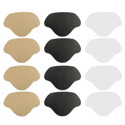 Tofficu 12 Pairs Self-Adhesive Shoe Heel Stickers and Anti-wear Heel Pads Cushion Protectors for Blister Prevention Shoe Hole Black Yellow and White