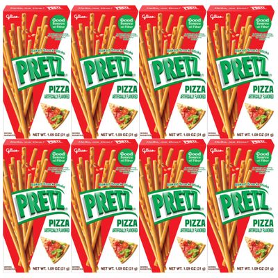 Baked Snack Sticks Pizza Flavor, Crunchy and Savory, Perfect Snack for Kids and Adults, 1.09 oz Individual Packs, Convenient 8-Pack, Delicious Party and On-the-Go Treats