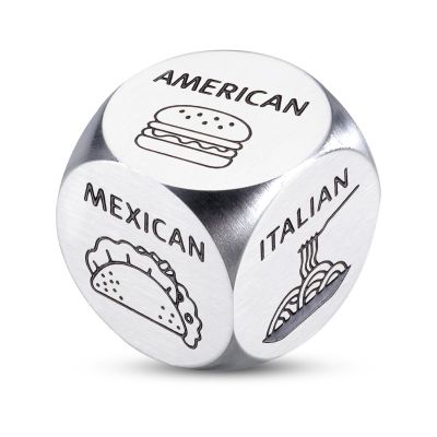 2nd Year Anniversary Wedding Gift for Him, Food Dice, 2 Year Anniversary Dice Gifts for Women, Funny Bridal Shower Gifts for Bride to Be