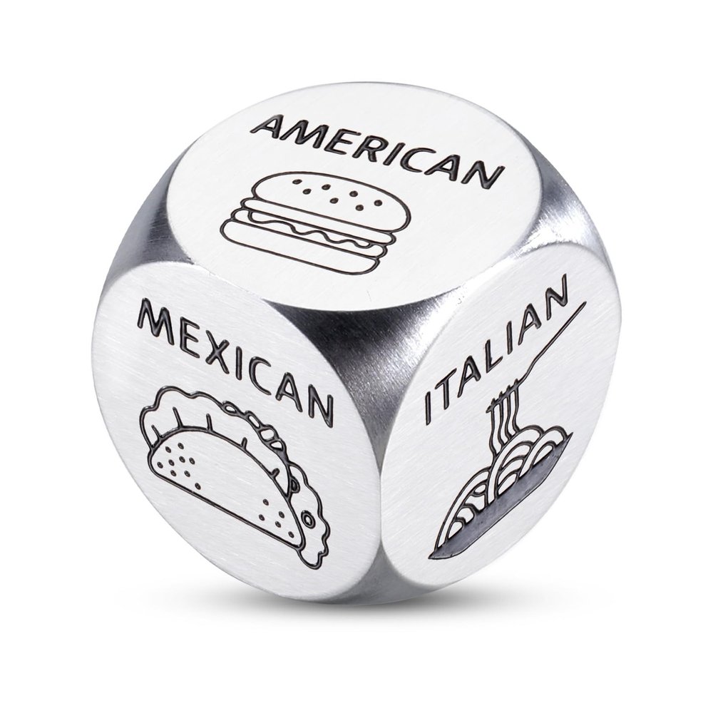 2nd Year Anniversary Wedding Gift for Him, Food Dice, 2 Year Anniversary Dice Gifts for Women, Funny Bridal Shower Gifts for Bride to Be