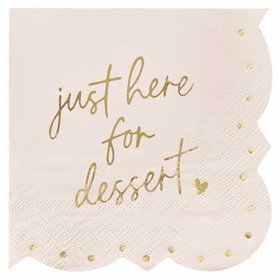 SBDS 20-Count 3-Ply Paper Cocktail Napkins, 5 x 5, Just Here