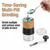 Small Portable Pill Crusher Grinder with Ergonomic Crank Handle,Grinds Pills to Fine Powder for Elderly,Crushes Multiple Small & Large Tablets & Vitamins,for Pets,Feeding Tube,Kids,Home & Travel Use view 3