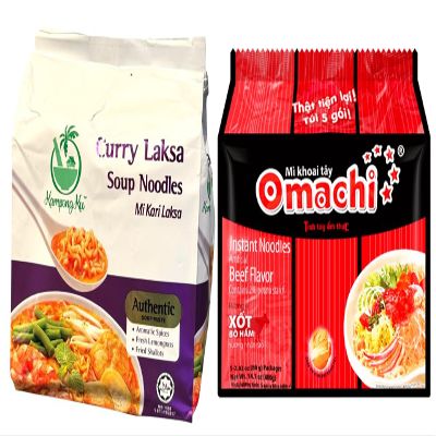 Asia Style Instant Noodles (COMBO, CURRY LAKSA INSTANT NOODLES)